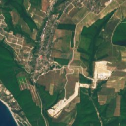 Берег, км 3.7–4.4: съёмка 2017, Sentinel-2 (мозаика без облачности)